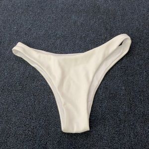 White bikini bottoms